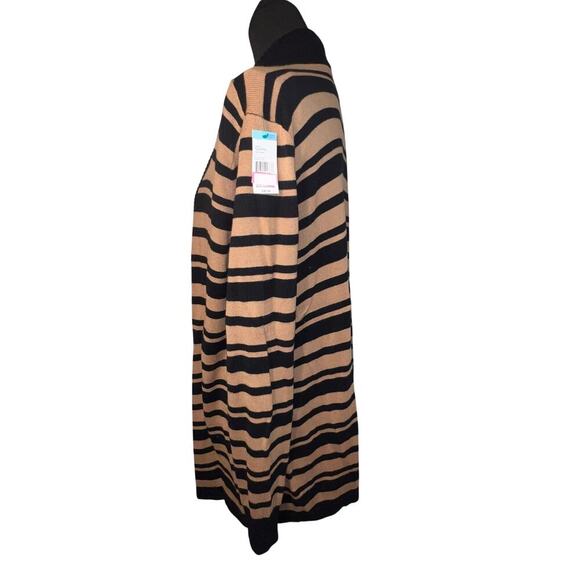 Metaphor Womens XL Striped Ribbed Open Lightweight Shawl Collar Y2K Cardigan - Picture 4 of 7